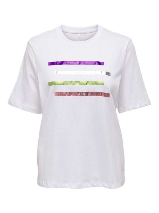 ONLY CLEMENTINE BOXY FOIL T-SHIRT 15286714