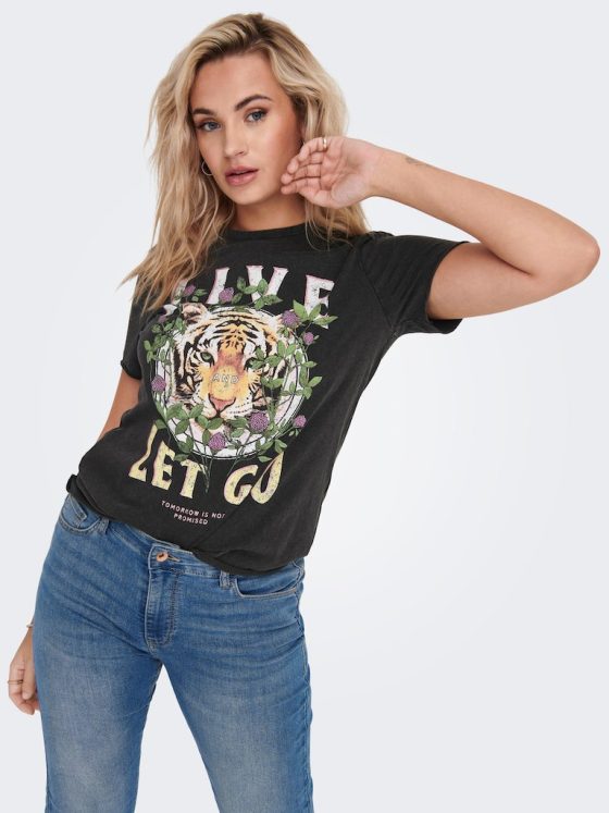 ONLY LUCY REGULAR TIGER TOP 15286725