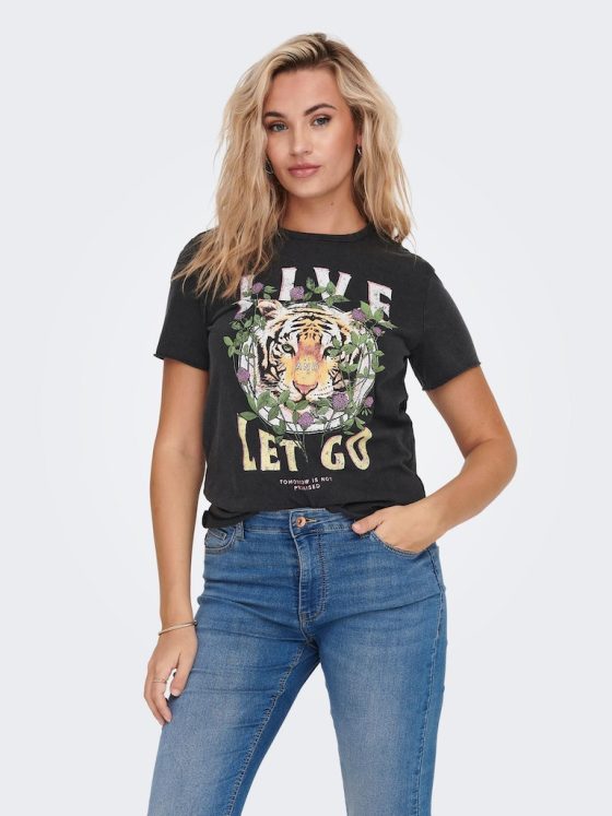 ONLY LUCY REGULAR TIGER TOP 15286725
