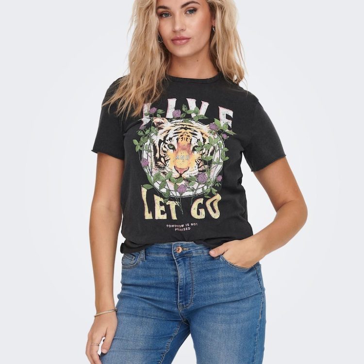 ONLY LUCY REGULAR TIGER TOP 15286725