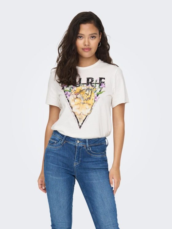 ONLY LUCY REGULAR TIGER TOP 15286725