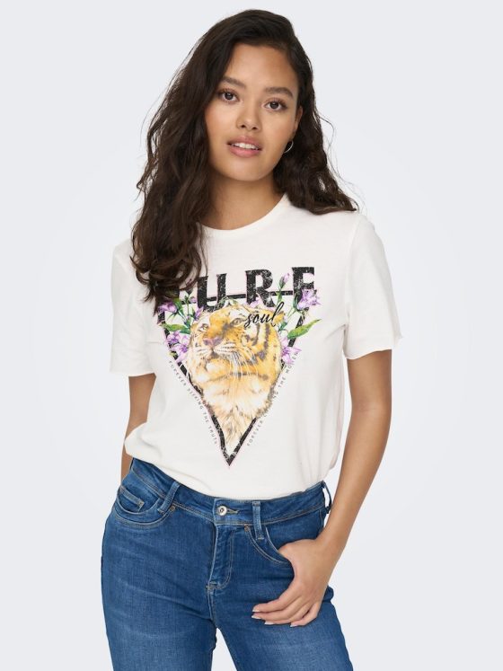 ONLY LUCY REGULAR TIGER TOP 15286725