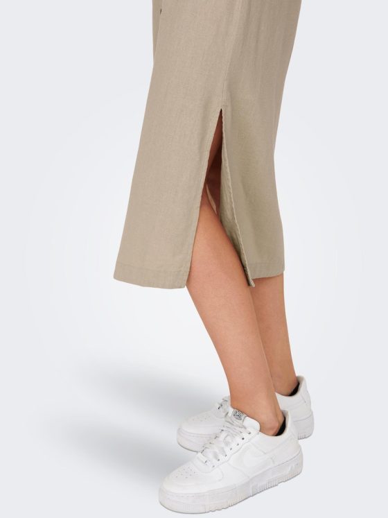 ONLY CARO LONG SLEEVE LINEN SHIRT DRESS 15278720