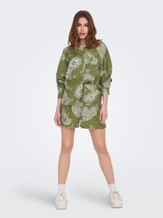 ONLY BELLA LINEN LONGSLEEVE LOOSE SHIRT 15289378