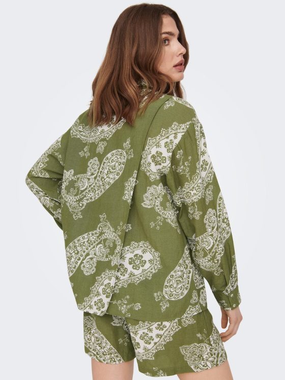 ONLY BELLA LINEN LONGSLEEVE LOOSE SHIRT 15289378