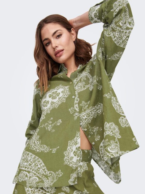 ONLY BELLA LINEN LONGSLEEVE LOOSE SHIRT 15289378
