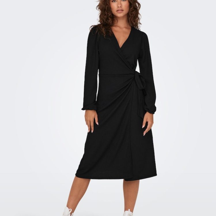 ONLY MERLE WRAP MIDI DRESS JERSEY 15309923