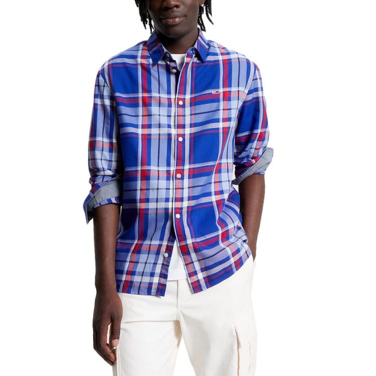 TOMMY JEANS ESSENTIAL ΚΑΡΟ REGULAR FIT ΠΟΥΚΑΜΙΣΟ DM0DM16612
