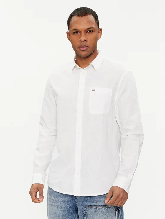 TOMMY JEANS MEN REGULAR LINEN BLEND SHIRT DM0DM18962