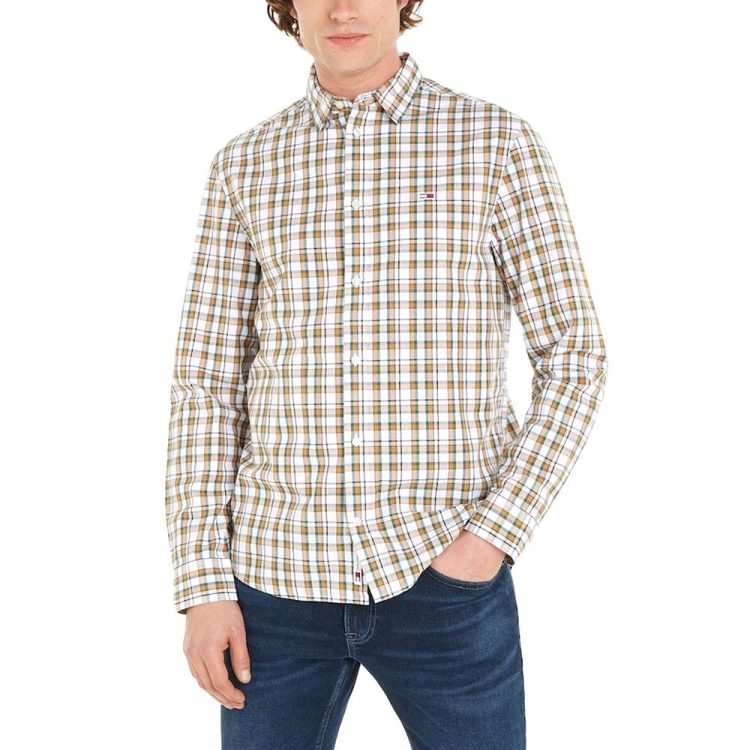 TOMMY JEANS MEN REGULAR ESSENTIAL CHECK SHIRT DM0DM18470