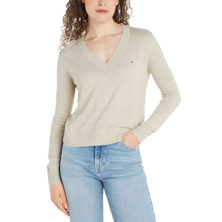 TOMMY JEANS WOMEN ESSENTIAL V-NECK SWEATER DW0DW18670