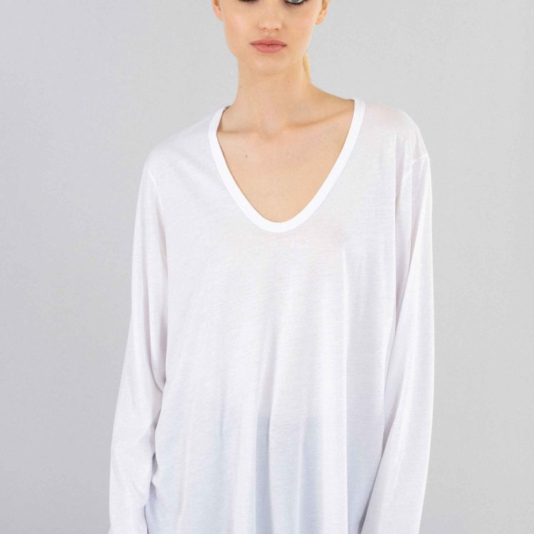 PHILOSOPHY ORGANIC JERSEY OVERSIZED V NECK ΜΠΛΟΥΖΑ BL1916