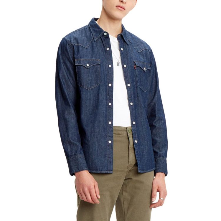 LEVI'S BARSTOW WESTERN STANDARD DARK INDIGO DENIM SHIRT 857440000