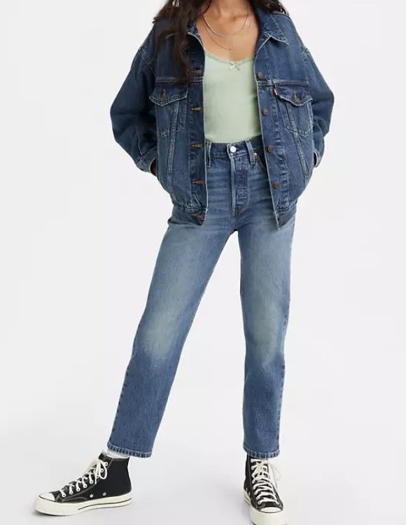 LEVI'S 501® CROP DARK INDIGO - WORN IN 362000291