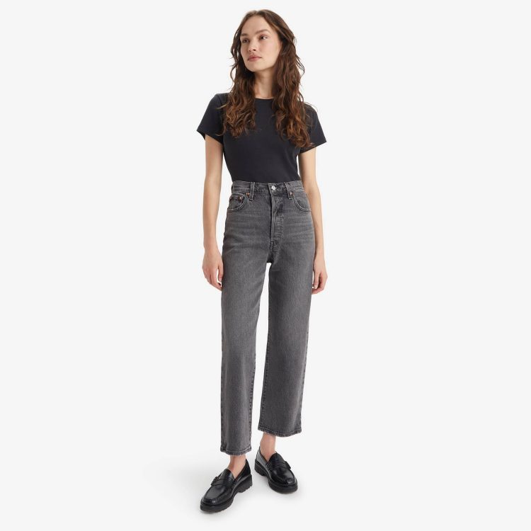 LEVI'S RIBCAGE STRAIGHT ANKLE BLACKS 726930132