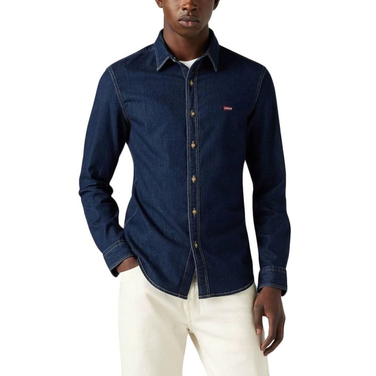 LEVI'S BATTERY HOUSEMARK SHIRT SLIM DARK INDIGO - WORN IN 866250051