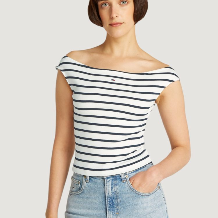 TOMMY JEANS WOMEN BOAT NECK TOP DW0DW20234