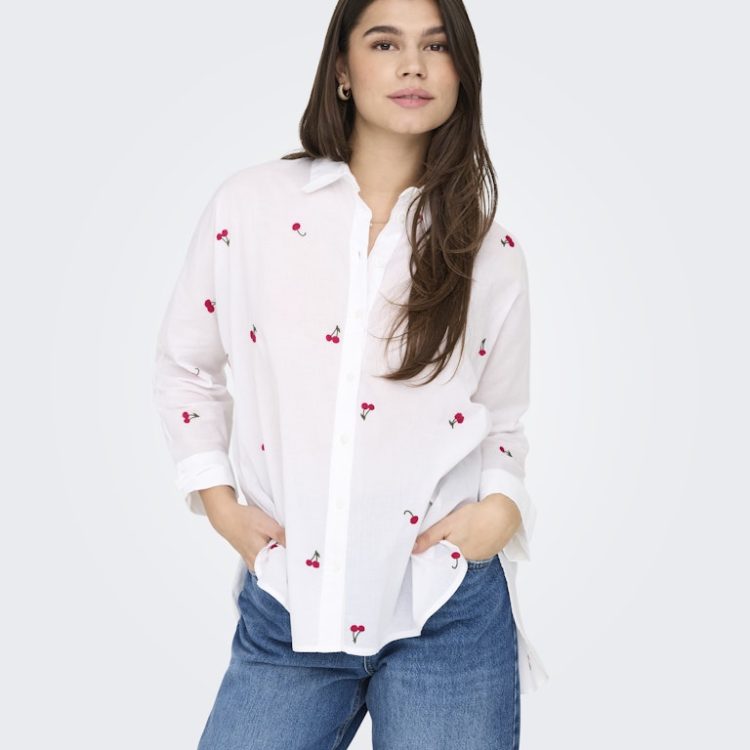 ONLY NEW LINA GRACE EMBROIDERED SHIRT 15283743