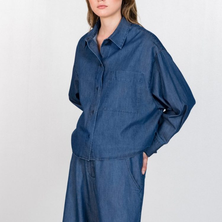 PHYLOSOPHY ΠΟΥΚΑΜΙΣΟ CROPPED DENIM SH7233