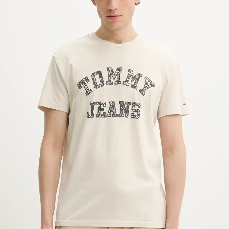 TOMMY JEANS MEN REGULAR PAISLEY COLLEGE TEE DM0DM20773