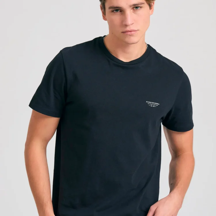 FUNKY BUDDHA Ανδρική Μπλούζα Κοντό Μανίκι Basic FBM011-001-04