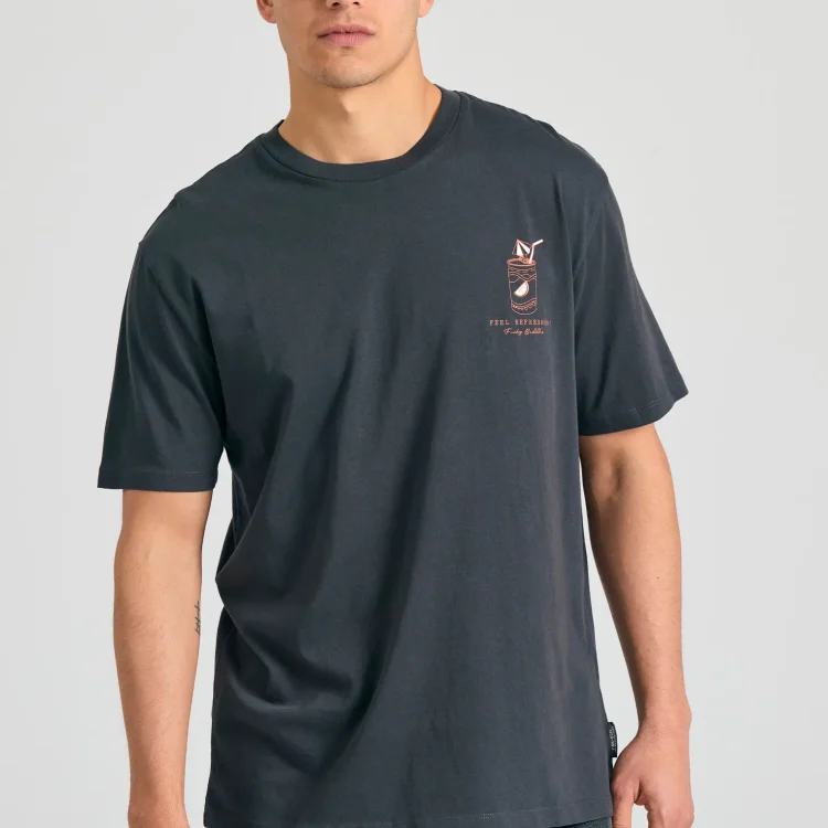 FUNKY BUDDHA Ανδρική Μπλούζα Κοντό Μανίκι Με Τύπωμα FBM011-060-04