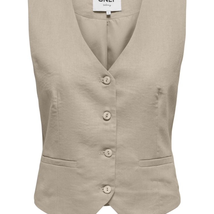 ONLY CARO LINEN BLEND VEST 15338714