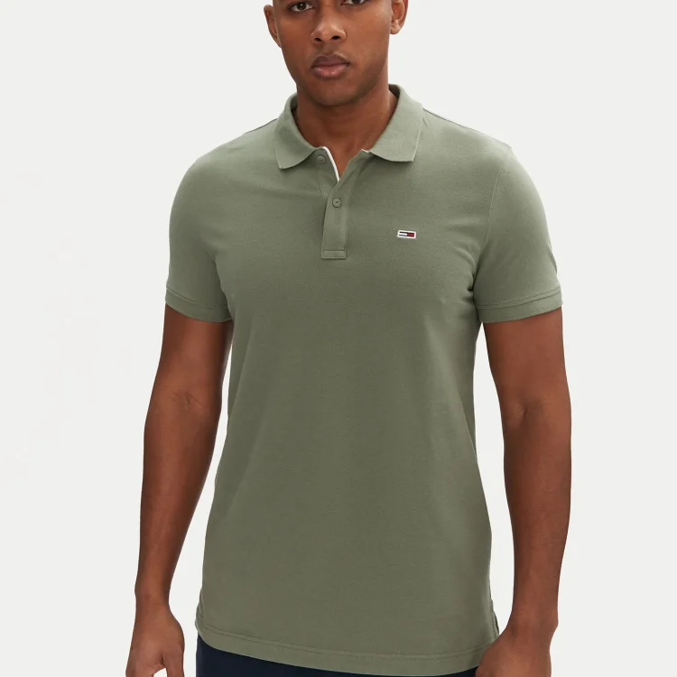 TOMMY JEANS MEN SLIM PLACKET POLO DM0DM20676