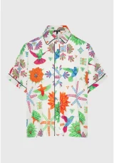 FYNKYBUDDHA ΓΥΝΑΙΚΕΙΟ ΠΟΥΚΑΜΙΣΟ RELAXED FIT EXOTIC PRINT  FBL011-114-05