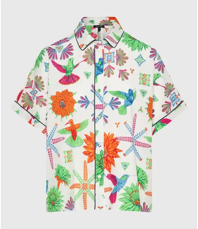 FYNKYBUDDHA ΓΥΝΑΙΚΕΙΟ ΠΟΥΚΑΜΙΣΟ RELAXED FIT EXOTIC PRINT  FBL011-114-05