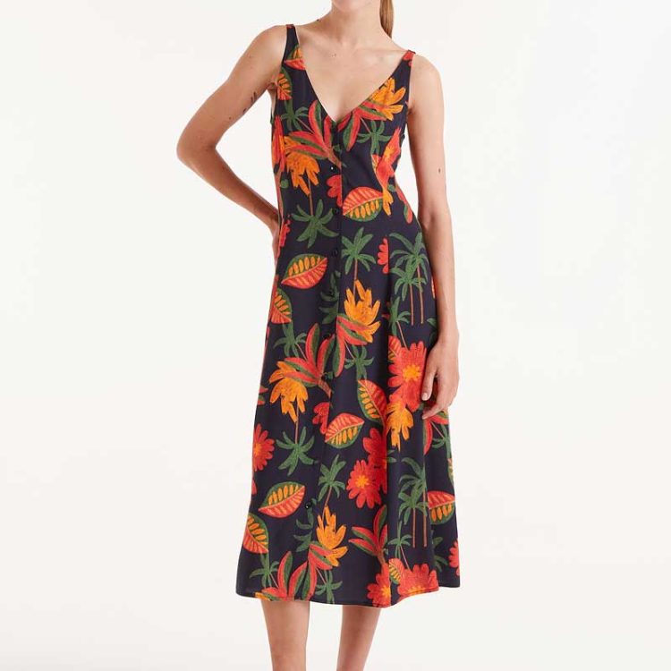 COMPANIA FANTASTICA ΦΟΡΕΜΑ MIDI FLORAL 52C/11100