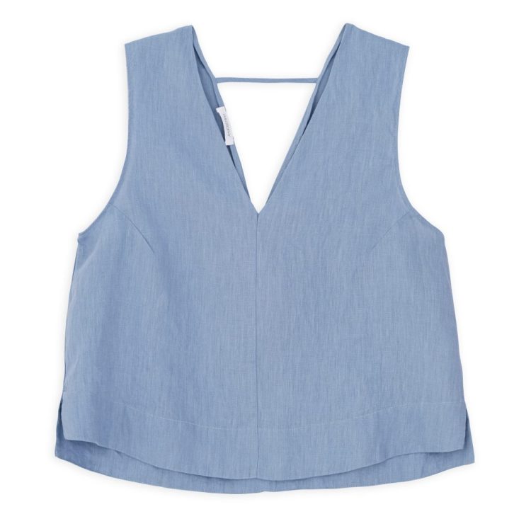 PHILOSOPHY CROPPED TOP LINEN BL1998