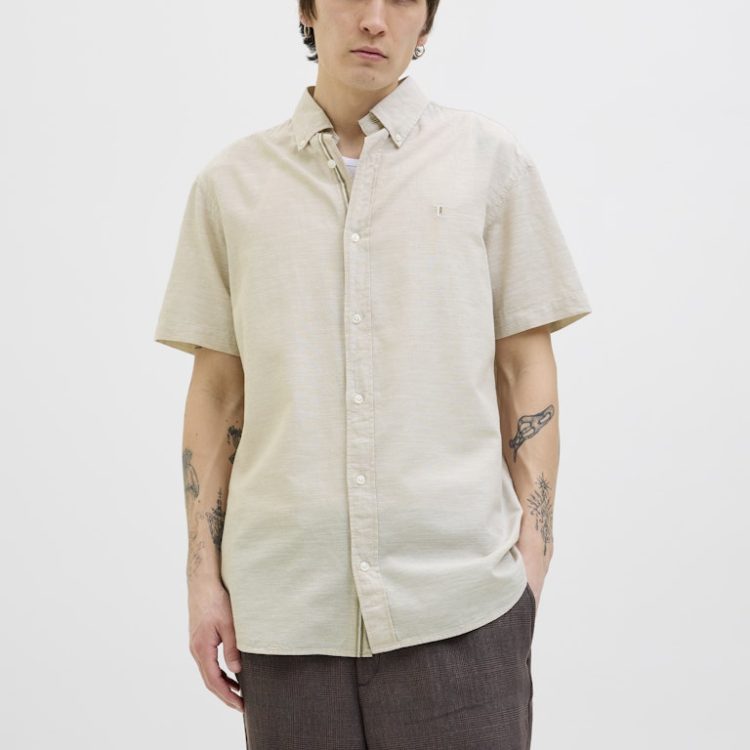 JACK&JONES SUMMER SHIELD LINEN SHIRT SLEEVE SHIRT 12276814