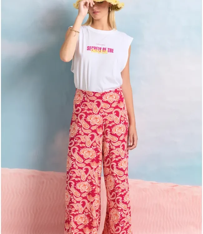 FUNKYBUDDHA WIDE LEG ΕΜΠΡΙΜΕ ΠΑΝΤΕΛΟΝΑ  FBL011-109-02