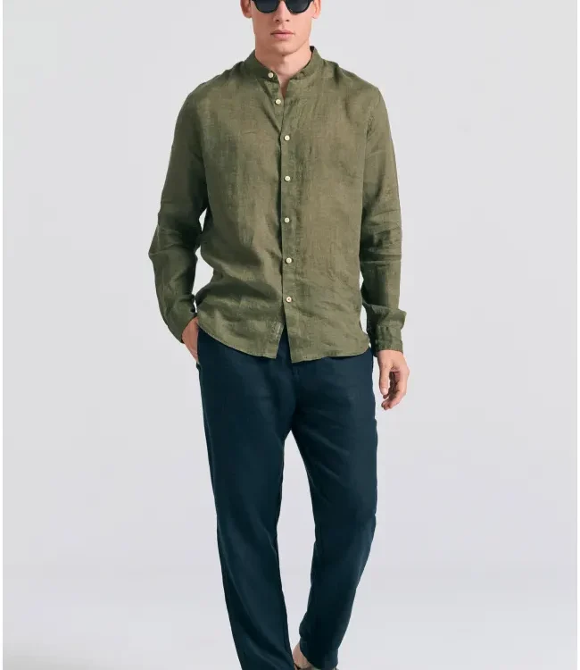 FUNKY BUDDHA Ανδρικό Λινό Παντελόνι Chino FBM011-011-02
