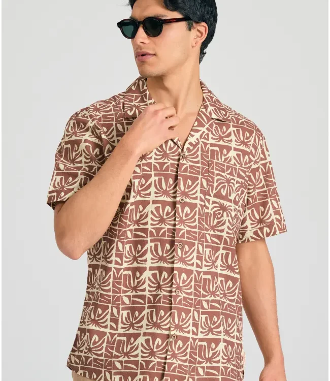 FUNKY BUDDHA Relaxed Linen Blend Resort Πουκάμισο FBM011-033-05