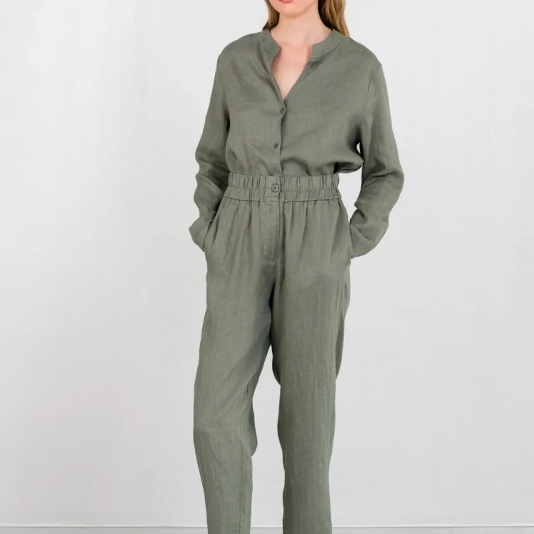 PHILOSOPHY LINEN JOGGER ΠΑΝΤΕΛΟΝΙ ΕΚΡΟΥ TR4452